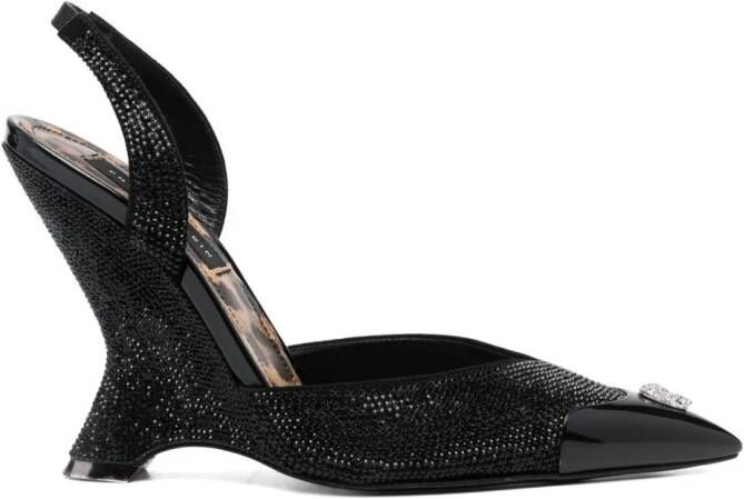 Philipp Plein Decollete 105mm crystal-embellished pumps Black