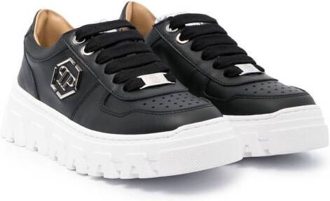 Philipp Plein Junior Hexagon low-top sneakers Black