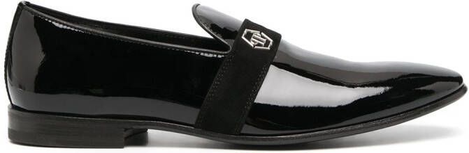 Philipp Plein Hexagon plaque loafers Black