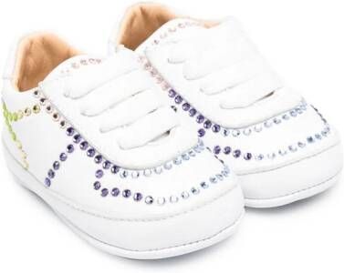 Philipp Plein Junior crystal-embellished low-top sneakers White