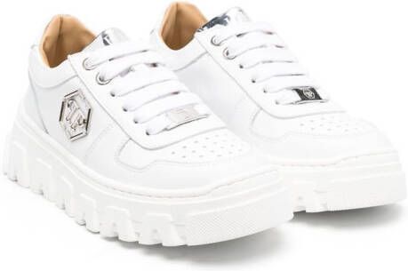 Philipp Plein Junior logo patch sneakers White