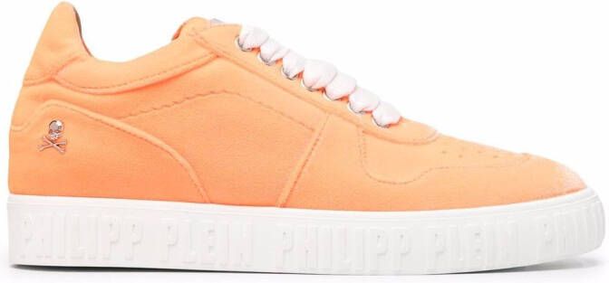 Philipp Plein King Power velvet sneakers Orange
