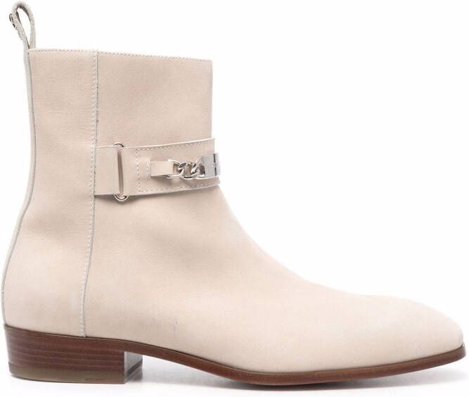 Philipp Plein logo plaque ankle boots Neutrals