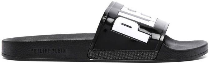 Philipp Plein logo-print slides Black