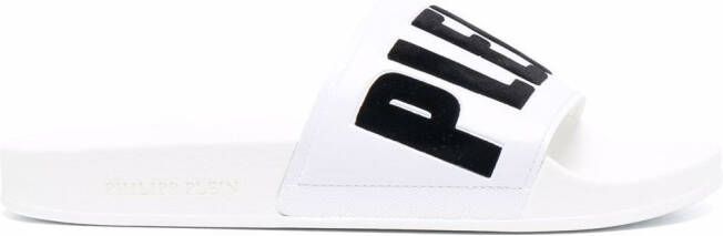 Philipp Plein logo-print slides White