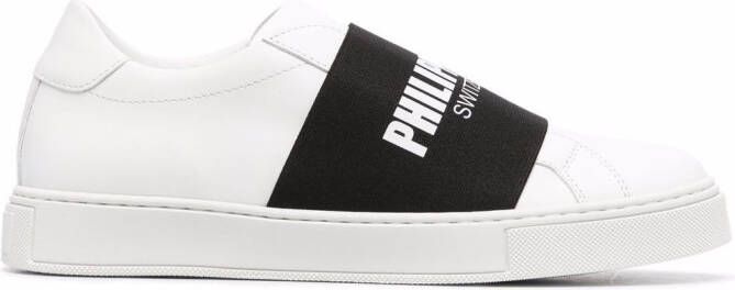 Philipp Plein logo-print slip-on sneakers White