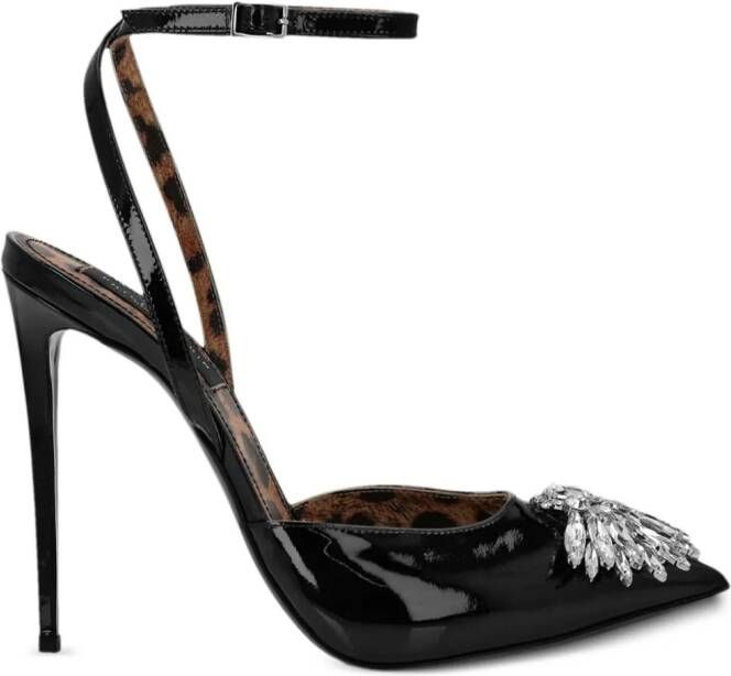 Philipp Plein Mirror 100mm crystal-embellished pumps Black