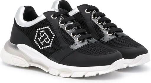 Philipp Plein Junior Runner Crystal logo sneakers Black