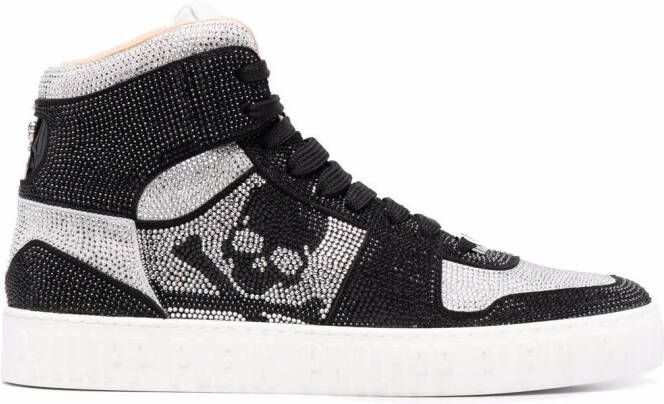 Philipp Plein Strass hi-top sneakers Black