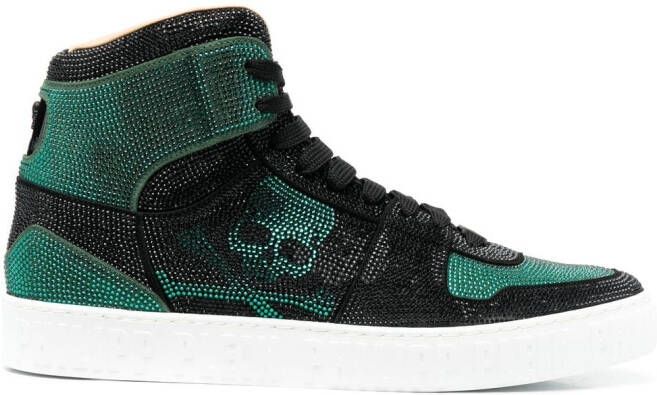 Philipp Plein Strass high-top sneakers Black