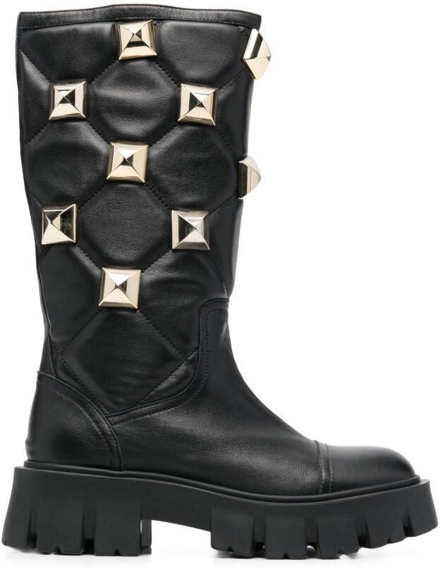 Philipp Plein stud-embellished mid-calf boots Black