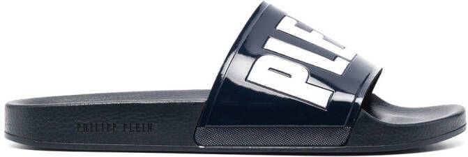 Philipp Plein logo-print slides Blue
