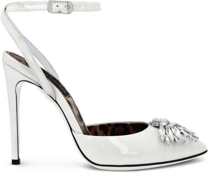 Philipp Plein Vernice 120mm leather pumps White