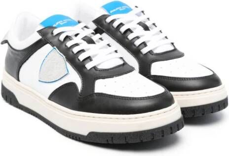 Philippe Model Kids logo-patch leather sneakers Black