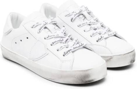 Philippe Model Kids low-top leather sneakers White