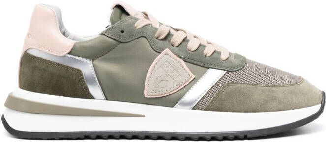 Philippe Model Paris leather-panelled low-top sneakers Green