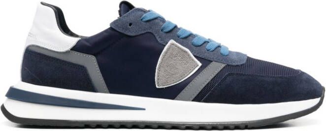 Philippe Model Paris logo-patch low-top sneakers Blue
