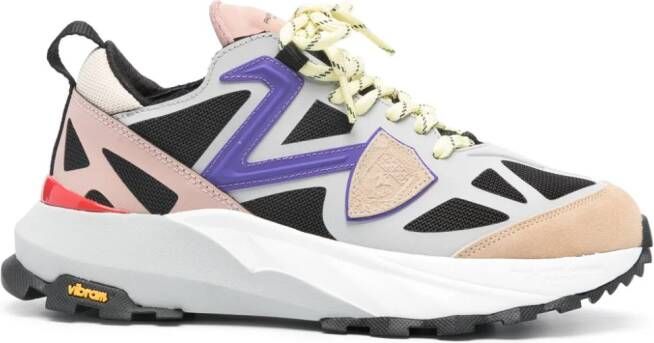 Philippe Model Paris logo-patch panelled-design sneakers Black