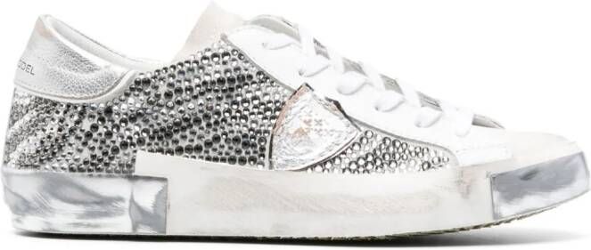 Philippe Model Paris logo-patch sneakers Silver