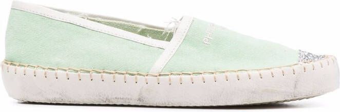 Philippe Model Paris Marseille glitter-detail espadrilles Green