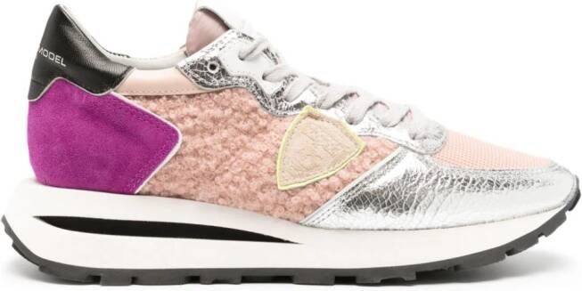 Philippe Model Paris panelled low-top sneakers Pink