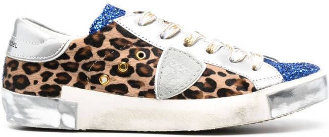 Philippe Model Paris PRSX leather low-top sneakers Blue