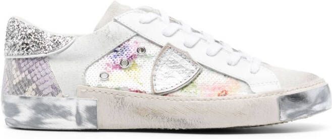 Philippe Model Paris snakeskin-print sneakers White