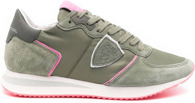 Philippe Model Paris Tropez suede-panelled sneakers Green