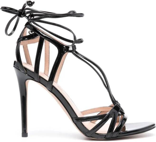 PINKO 110mm patent sandals Black
