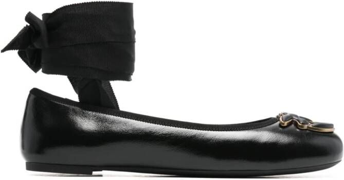 PINKO Love Birds ballerina shoes Black