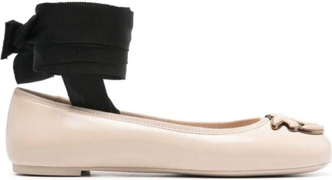 PINKO Love Birds ballerina shoes Neutrals