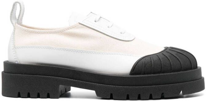 Plan C canvas lace-up shoes Neutrals