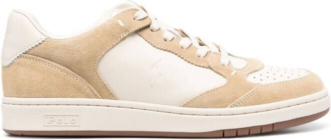 Polo Ralph Lauren Court leather-suede sneakers Neutrals - Picture 2