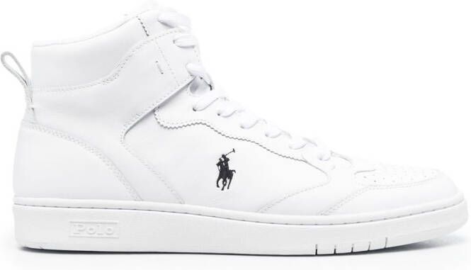 Polo Ralph Lauren logo-embroidered high-top sneakers White - Picture 3