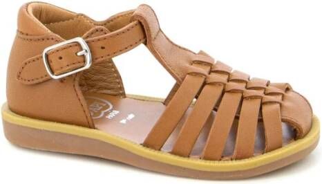 Pom D'api caged leather sandals Brown