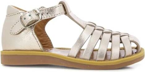 Pom D'api caged leather sandals Gold