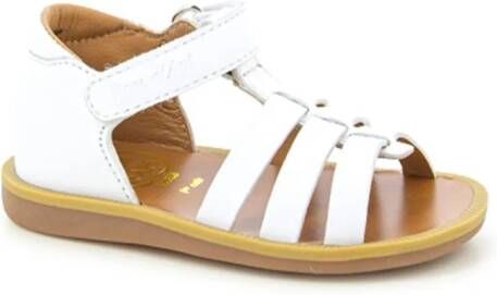 Pom D'api caged leather sandals White