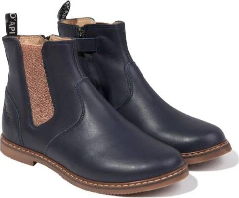Pom D'api City Jodzip leather ankle boots Blue