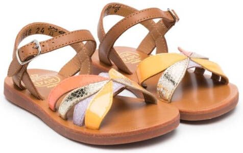 Pom D'api multi-straps leather sandals Brown