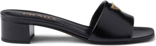 Prada 35mm logo-appliqué sandals Black