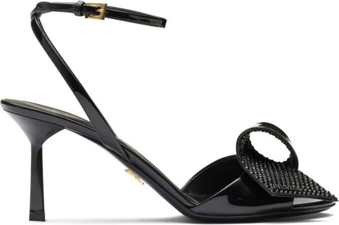 Prada 75mm embellished sandals Black