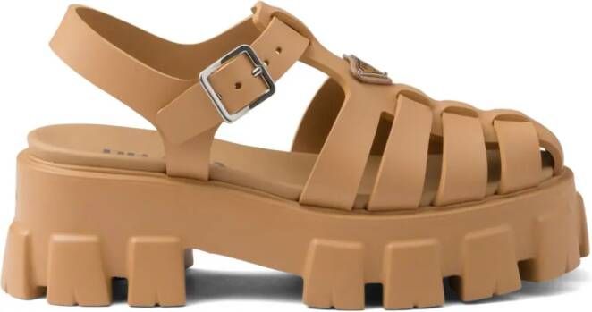 Prada Monolith 55mm platform sandals Neutrals
