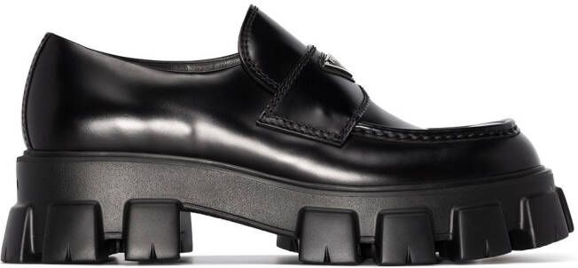 Prada Monolith leather loafers Black