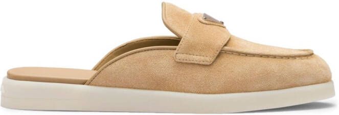 Prada suede leather mules Neutrals