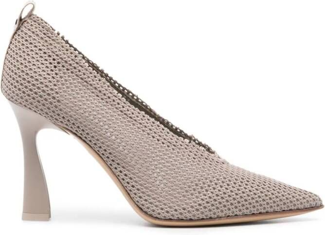 Premiata 100mm knitted pumps Neutrals