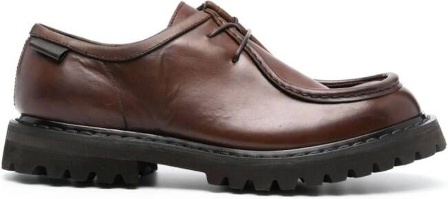 Premiata 40mm leather derby shoes Brown