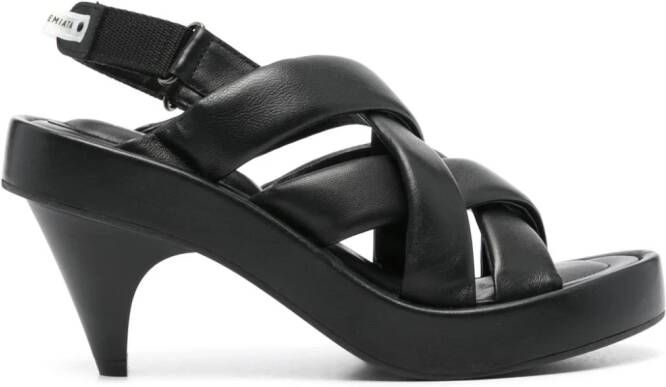 Premiata 65mm leather sandals Black
