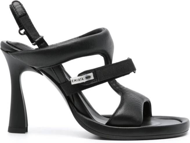 Premiata 95mm leather sandals Black