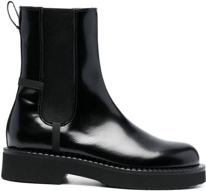 Premiata ankle-length leather boots Black