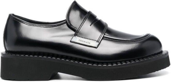 Premiata chunky leather lug loafers Black
